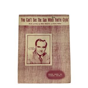 You Can't‎ See The Sun When Youre Cryin Sheet Music Allan Roberts Doris Fisher